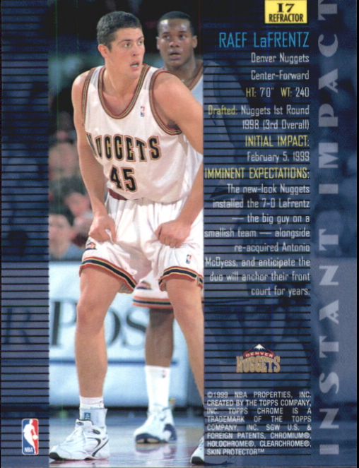 1998/1999 Topps Chrome Basketball Part 3 Insert Cards - Picture 29 of 51