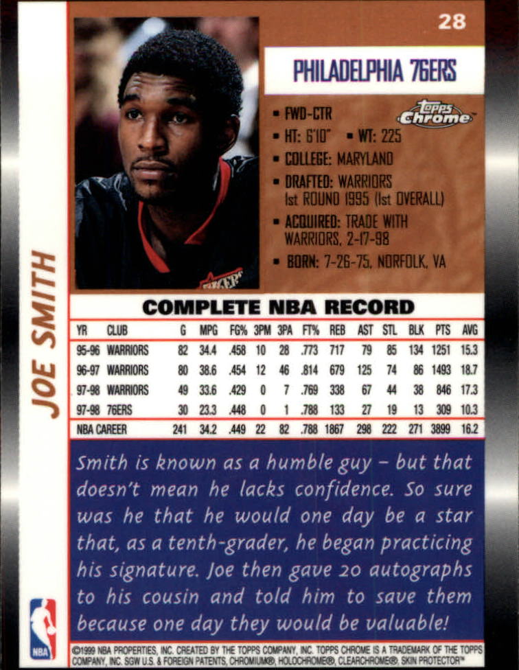 1998/1999 Topps Chrome Basketball Part 1 Main Set Cards - Picture 11 of 107