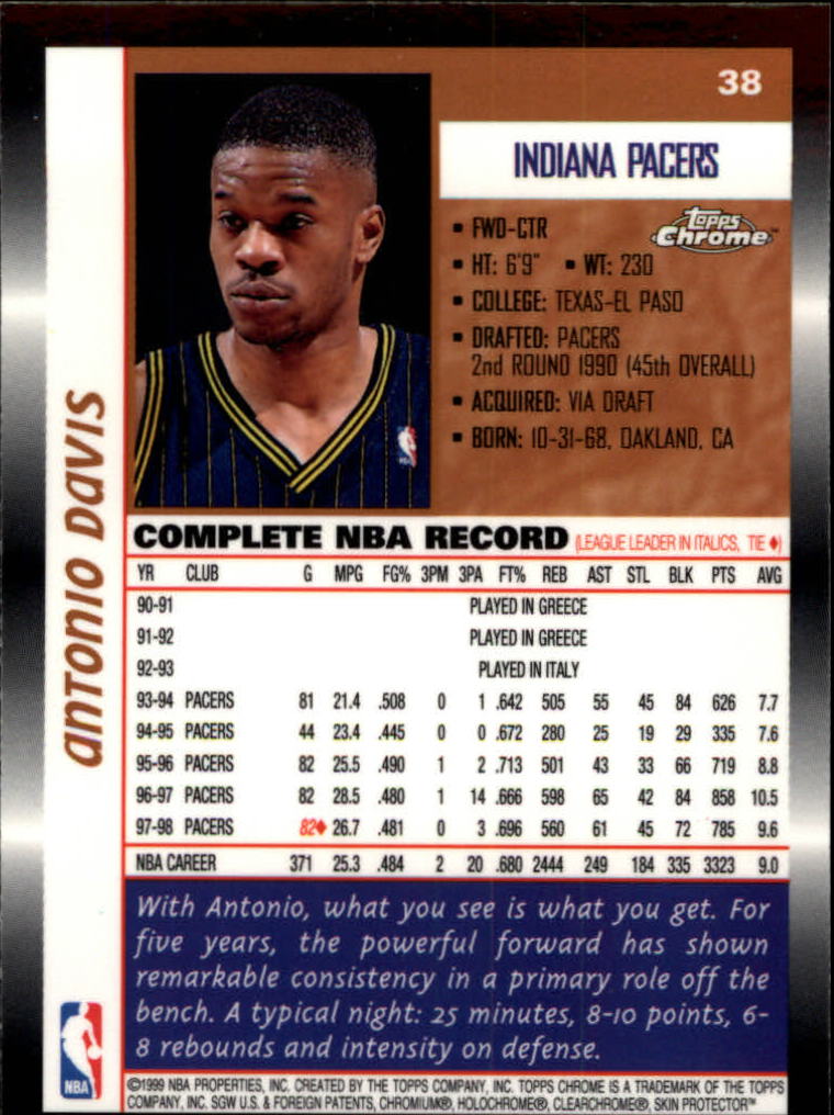 1998/1999 Topps Chrome Basketball Part 1 Main Set Cards - Picture 13 of 107