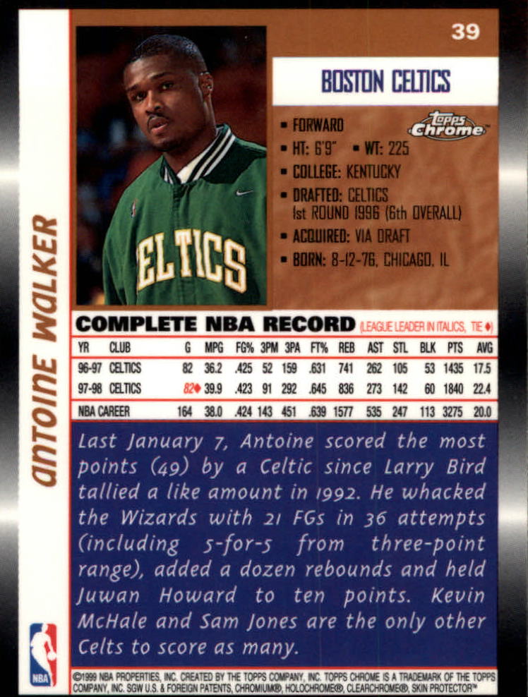 1998/1999 Topps Chrome Basketball Part 1 Main Set Cards - Picture 15 of 107
