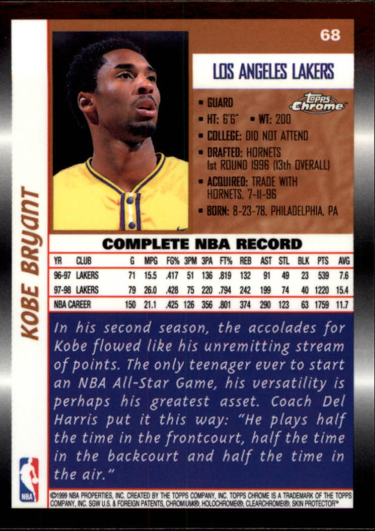 1998/1999 Topps Chrome Basketball Part 1 Main Set Cards - Picture 21 of 107