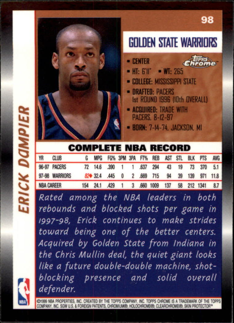 1998/1999 Topps Chrome Basketball Part 1 Main Set Cards - Picture 33 of 107