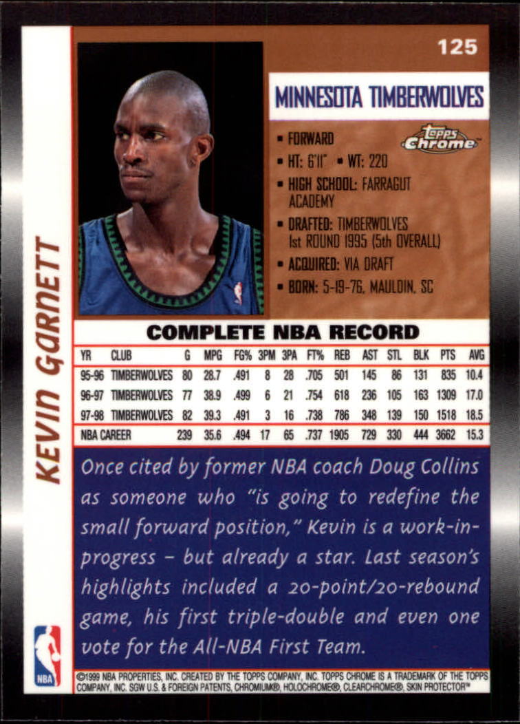 1998/1999 Topps Chrome Basketball Part 1 Main Set Cards - Picture 47 of 107