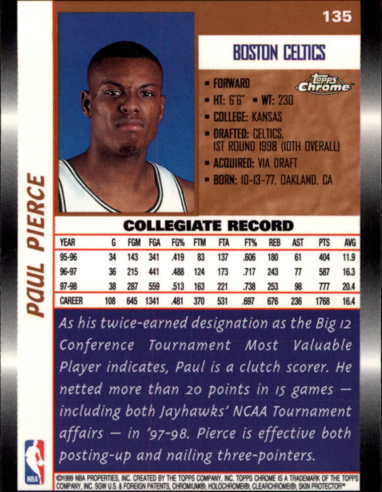 1998/1999 Topps Chrome Basketball Part 1 Main Set Cards - Picture 51 of 107