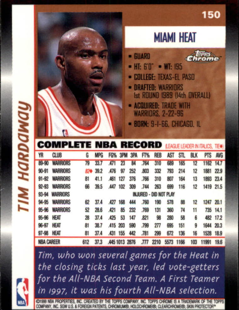 1998/1999 Topps Chrome Basketball Part 1 Main Set Cards - Picture 59 of 107