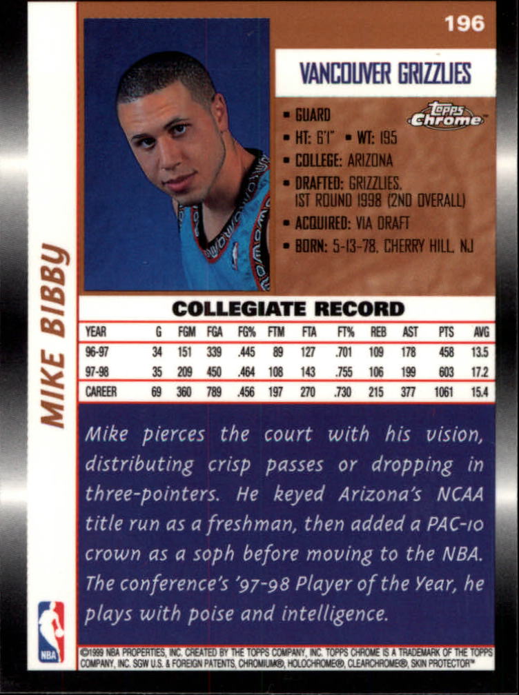 1998/1999 Topps Chrome Basketball Part 1 Main Set Cards - Picture 81 of 107