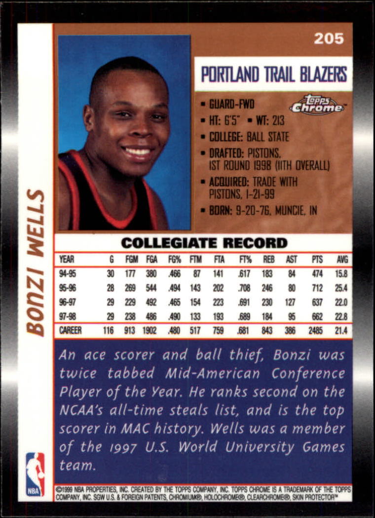 1998/1999 Topps Chrome Basketball Part 1 Main Set Cards - Picture 87 of 107