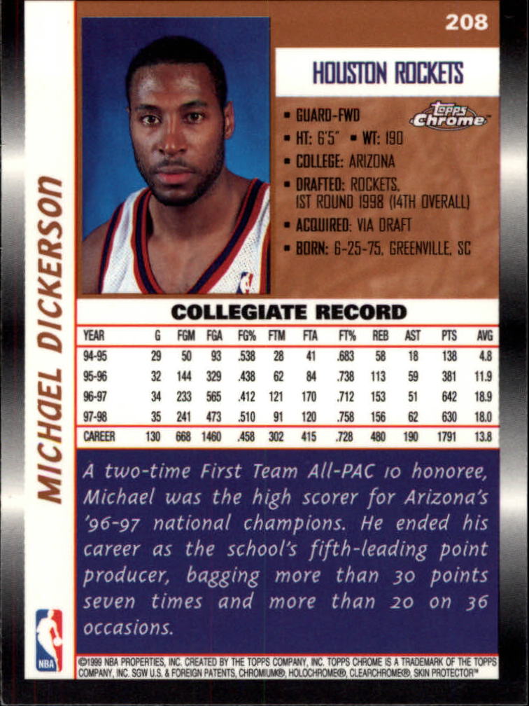1998/1999 Topps Chrome Basketball Part 1 Main Set Cards - Picture 89 of 107