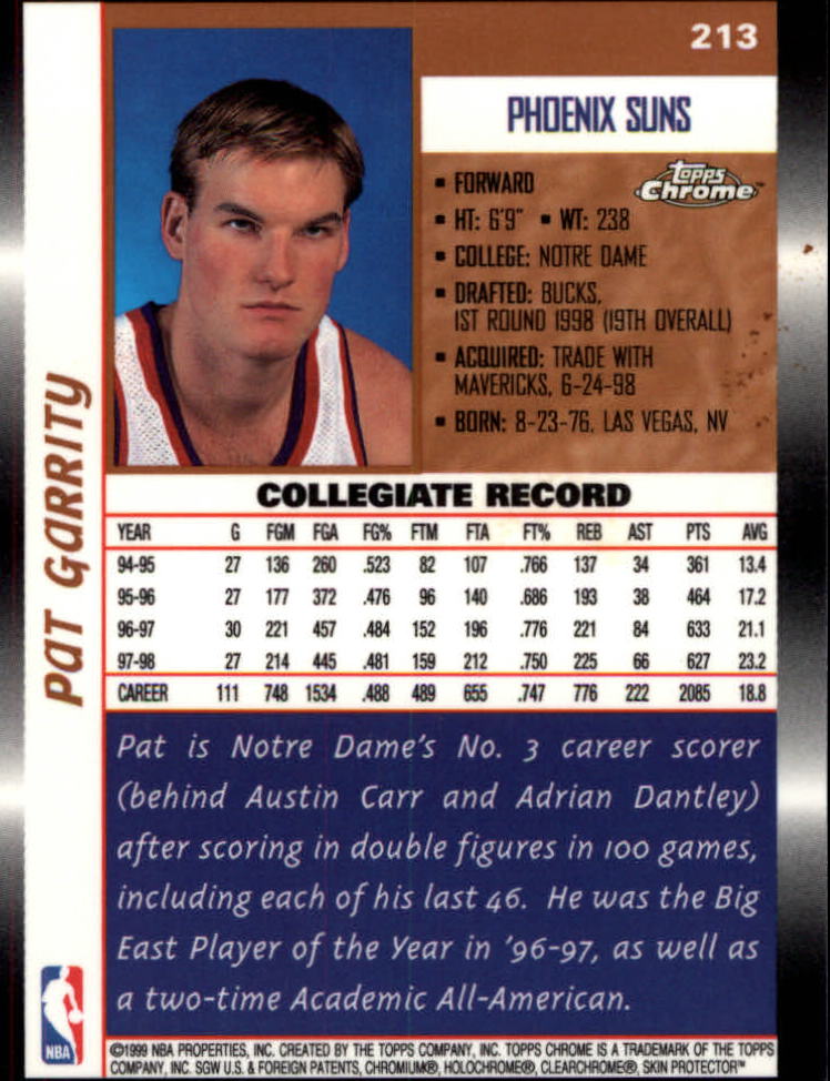 1998/1999 Topps Chrome Basketball Part 1 Main Set Cards - Picture 91 of 107