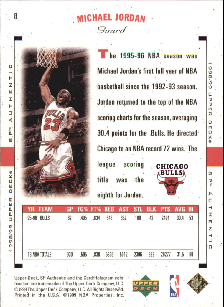 1998/1999 SP Authentic (Upper Deck) Basketball - Picture 9 of 129