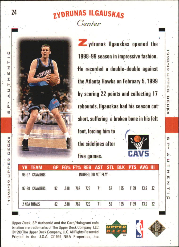 1998/1999 SP Authentic (Upper Deck) Basketball - Picture 23 of 129