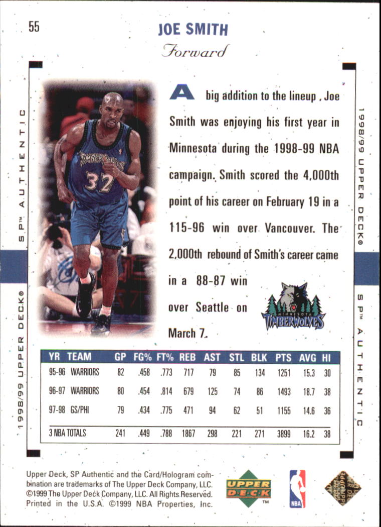 1998/1999 SP Authentic (Upper Deck) Basketball - Picture 65 of 129