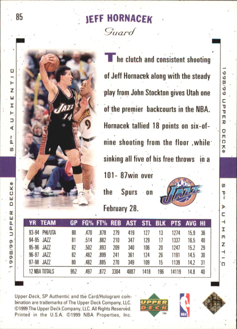 1998/1999 SP Authentic (Upper Deck) Basketball - Picture 99 of 129