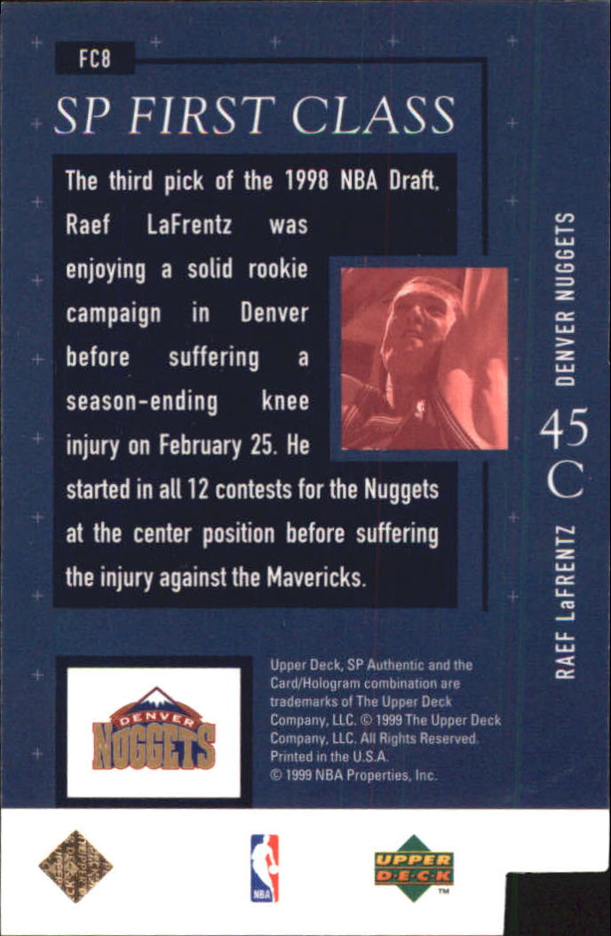 1998/1999 SP Authentic (Upper Deck) Basketball - Picture 111 of 129