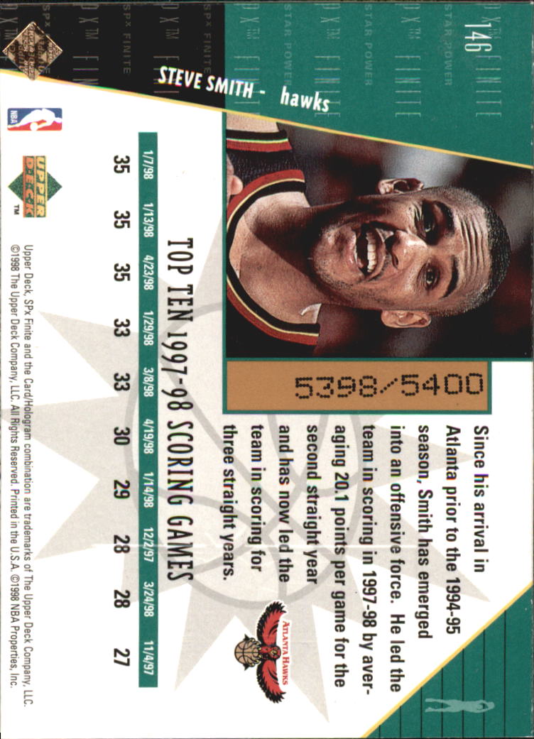 1998/1999 SPX Finite (Upper Deck) Basketball - Picture 45 of 107
