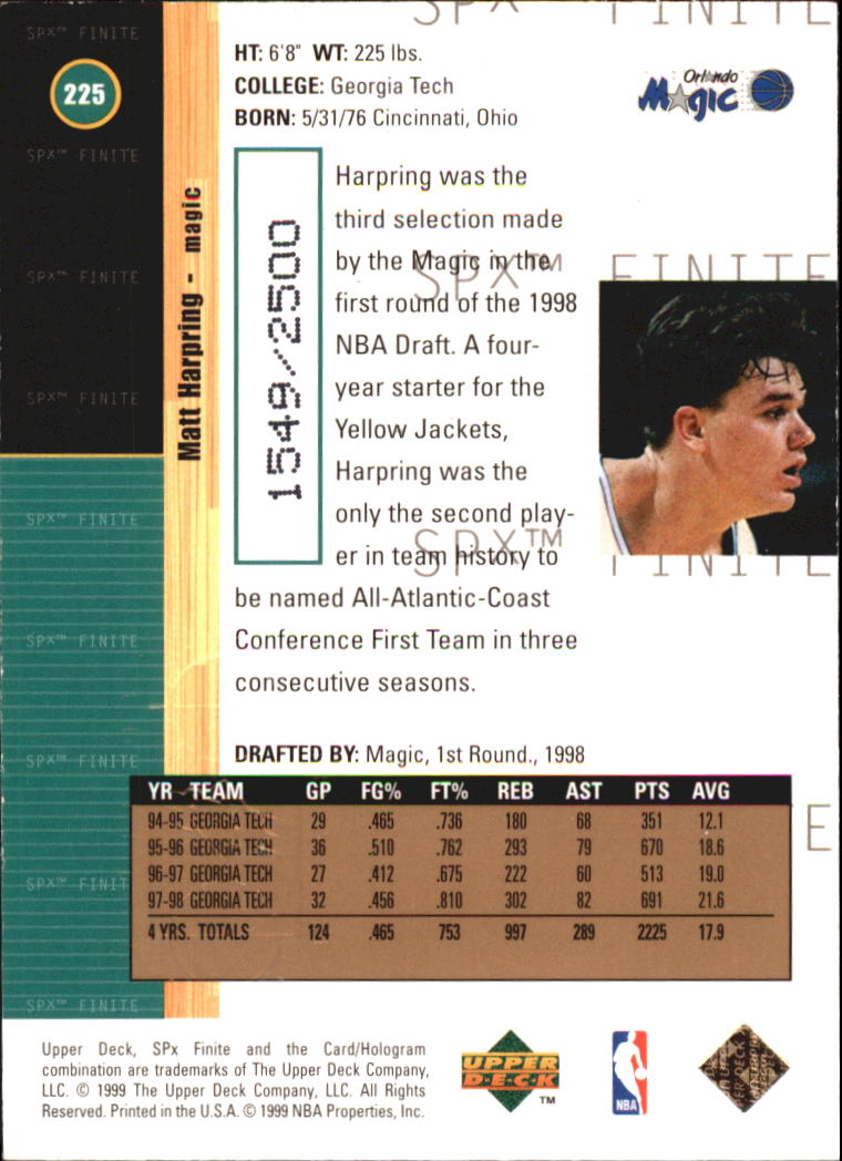 1998/1999 SPX Finite (Upper Deck) Basketball - Picture 65 of 107