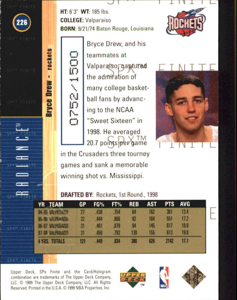 1998/1999 SPX Finite (Upper Deck) Basketball - Picture 103 of 107