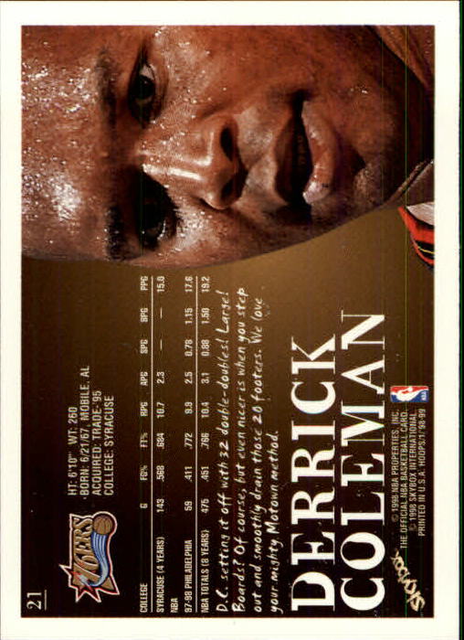 1998/1999 Hopps Basketball "Main Set" Base Cards #1 to #167 - Picture 41 of 328