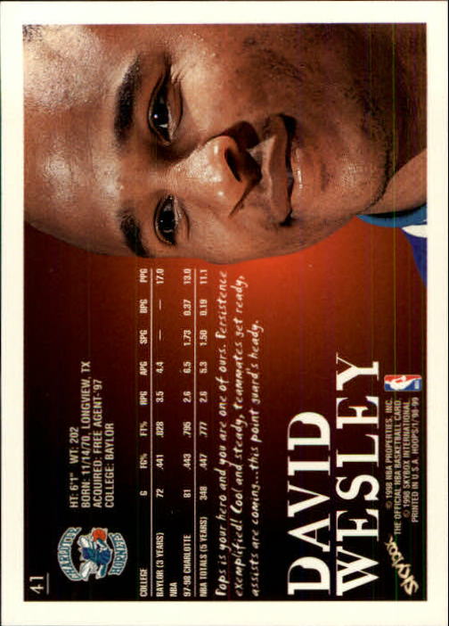1998/1999 Hopps Basketball "Main Set" Base Cards #1 to #167 - Picture 81 of 328