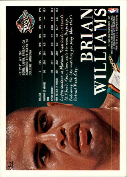 1998/1999 Hopps Basketball "Main Set" Base Cards #1 to #167 - Picture 89 of 328