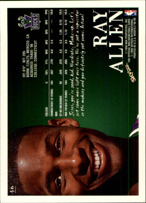 1998/1999 Hopps Basketball "Main Set" Base Cards #1 to #167 - Picture 91 of 328