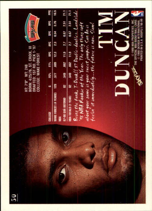 1998/1999 Hopps Basketball "Main Set" Base Cards #1 to #167 - Picture 99 of 328