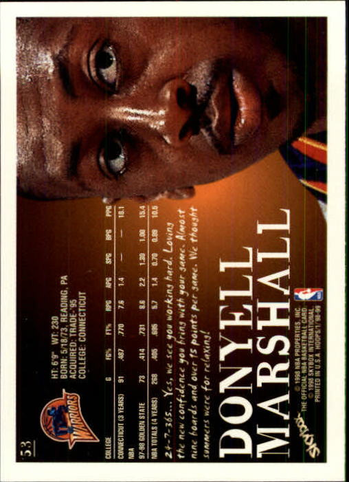 1998/1999 Hopps Basketball "Main Set" Base Cards #1 to #167 - Picture 105 of 328