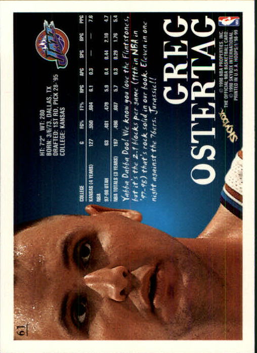 1998/1999 Hopps Basketball "Main Set" Base Cards #1 to #167 - Picture 121 of 328