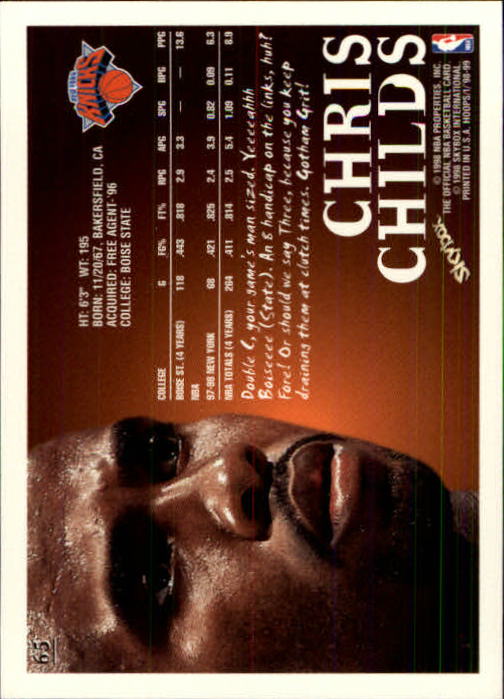 1998/1999 Hopps Basketball "Main Set" Base Cards #1 to #167 - Picture 129 of 328