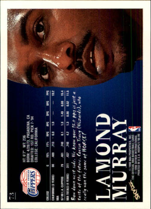 1998/1999 Hopps Basketball "Main Set" Base Cards #1 to #167 - Picture 145 of 328