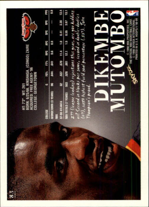 1998/1999 Hopps Basketball "Main Set" Base Cards #1 to #167 - Picture 165 of 328