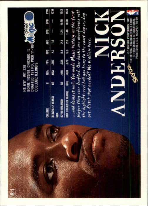 1998/1999 Hopps Basketball "Main Set" Base Cards #1 to #167 - Picture 167 of 328