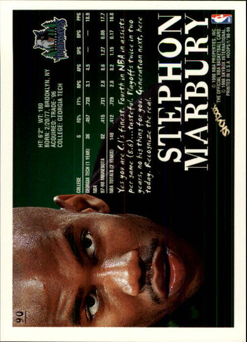 1998/1999 Hopps Basketball "Main Set" Base Cards #1 to #167 - Picture 179 of 328