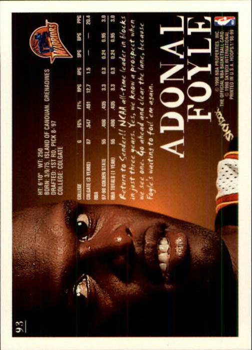 1998/1999 Hopps Basketball "Main Set" Base Cards #1 to #167 - Picture 185 of 328