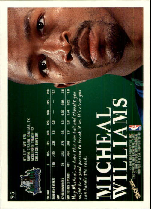 1998/1999 Hopps Basketball "Main Set" Base Cards #1 to #167 - Picture 189 of 328