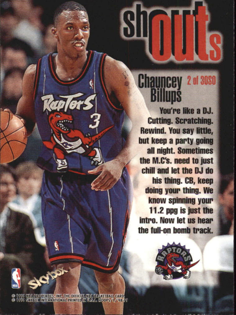 1998/1999 Hoops Basketball "Shout Outs" Insert Cards - Picture 5 of 55