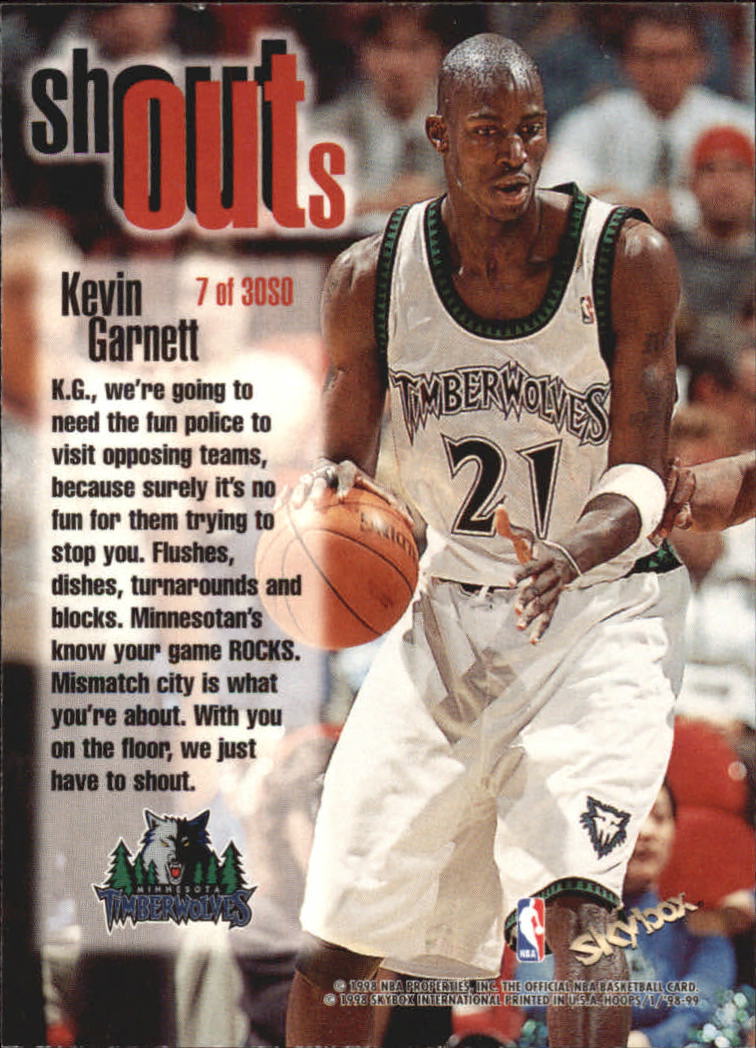 1998/1999 Hoops Basketball "Shout Outs" Insert Cards - Picture 15 of 55