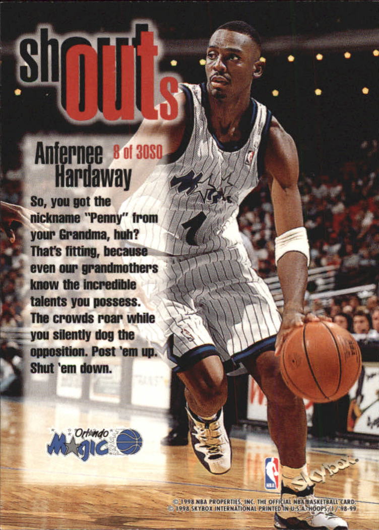 1998/1999 Hoops Basketball "Shout Outs" Insert Cards - Picture 17 of 55