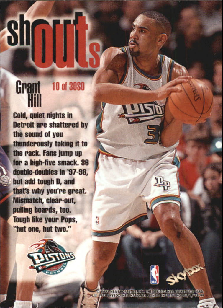 1998/1999 Hoops Basketball "Shout Outs" Insert Cards - Picture 21 of 55