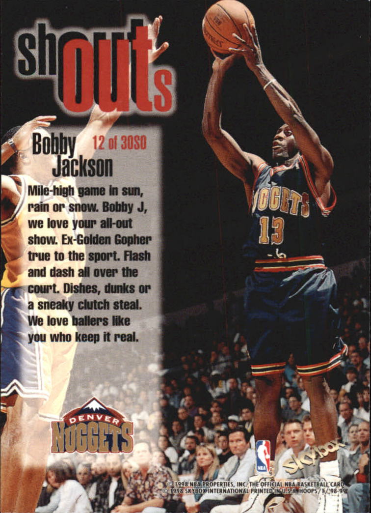 1998/1999 Hoops Basketball "Shout Outs" Insert Cards - Picture 25 of 55