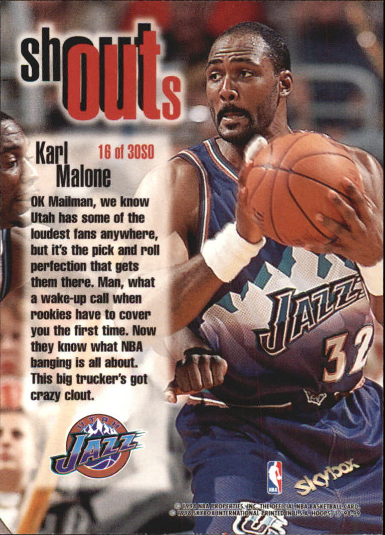 1998/1999 Hoops Basketball "Shout Outs" Insert Cards - Picture 29 of 55