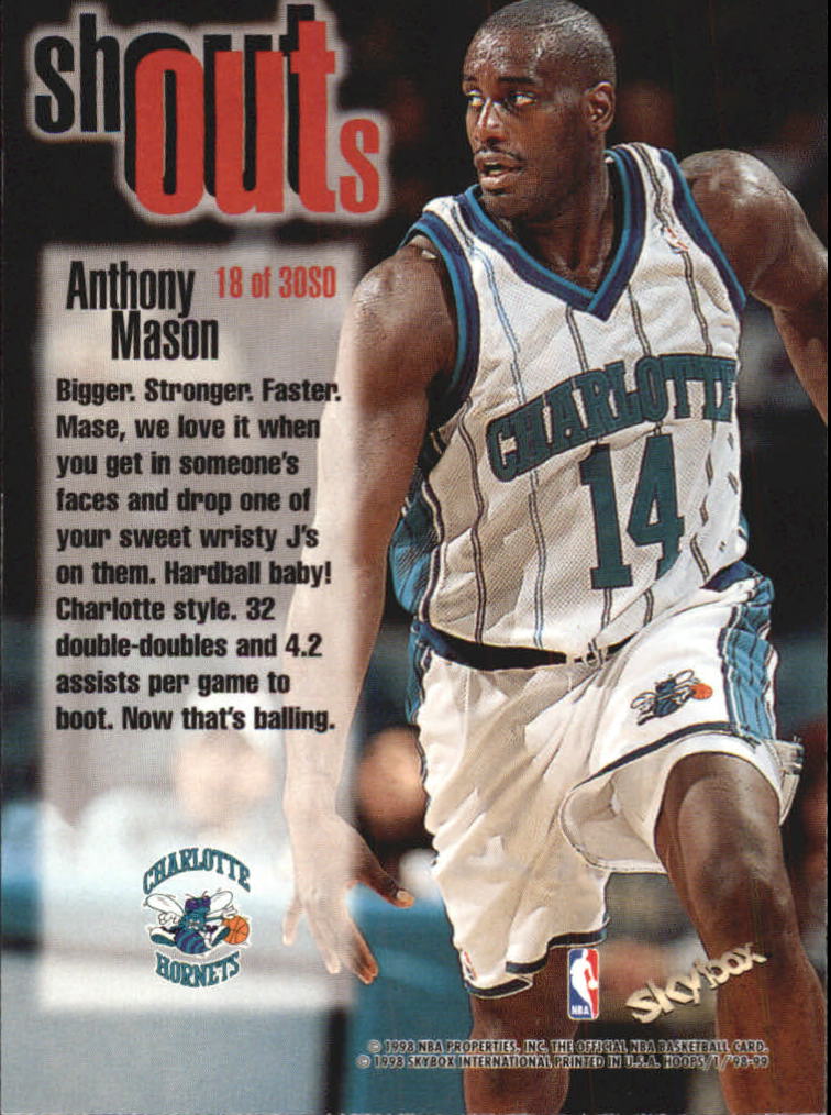 1998/1999 Hoops Basketball "Shout Outs" Insert Cards - Picture 33 of 55