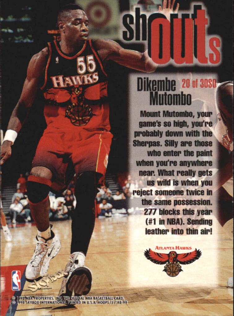 1998/1999 Hoops Basketball "Shout Outs" Insert Cards - Picture 37 of 55