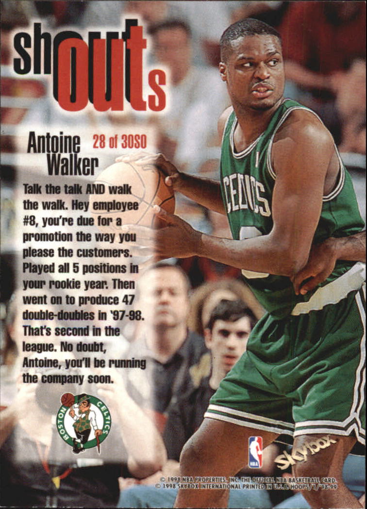 1998/1999 Hoops Basketball "Shout Outs" Insert Cards - Picture 51 of 55