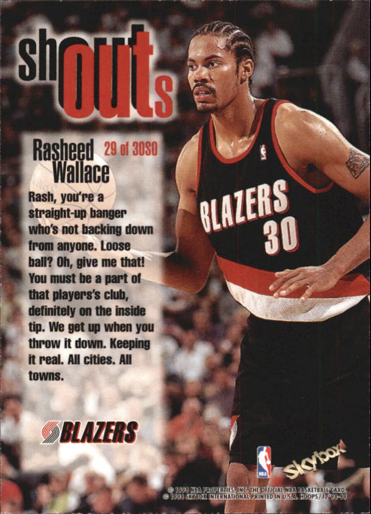 1998/1999 Hoops Basketball "Shout Outs" Insert Cards - Picture 53 of 55