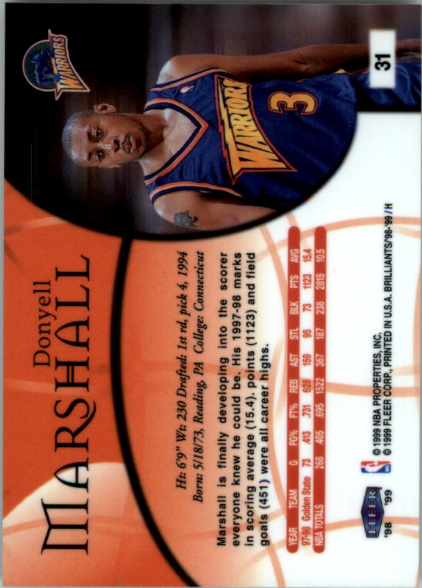 1998/1999 Fleer Brilliants Basketball - Picture 45 of 189