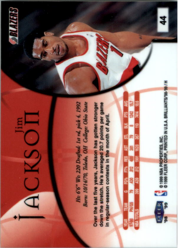 1998/1999 Fleer Brilliants Basketball - Picture 57 of 189