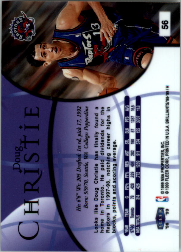 1998/1999 Fleer Brilliants Basketball - Picture 73 of 189
