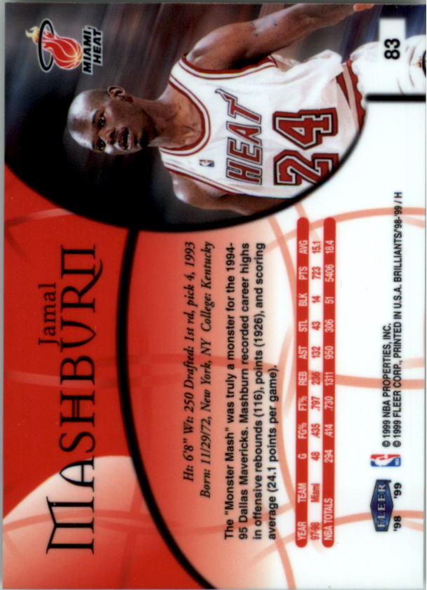 1998/1999 Fleer Brilliants Basketball - Picture 107 of 189