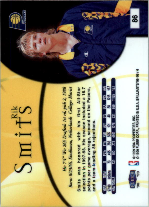 1998/1999 Fleer Brilliants Basketball - Picture 109 of 189